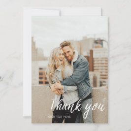 ブラシスクリプトの写真サンキューカード サンキューカード