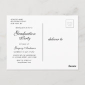 ブラシスクリプトの卒業写真の発表 ポストカード (裏面)