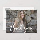 ブラシスクリプトの感謝してい卒業あなた ポストカード (正面/裏面)