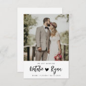 ブラシスクリプトの白黒結婚の発表 (正面/裏面)