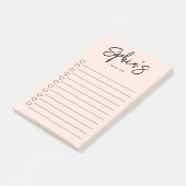 ブラシスクリプトをリストするにはハート赤面ピンクノート ポストイット (アングル)