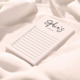 ブラシスクリプトをリストするにはハート赤面ピンクノート ポストイット