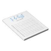 ブラシスクリプトをリストするには青のメモ帳 ノートパッド (アングル)