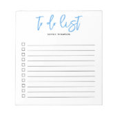 ブラシスクリプトをリストするには青のメモ帳 ノートパッド (正面)