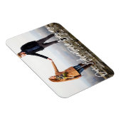 ブラシスクリプトアドベンチャー日付の写真を保存 マグネット (右側)