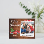 ブラシスクリプトインスタントフォトクリスマステープトラック ポストカード (スタンド正面)