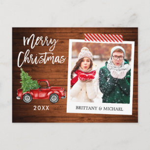 ブラシスクリプトインスタントフォトトラッククリスマステープ ポストカード