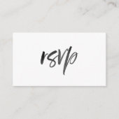 ブラシスクリプトウェディングRSVP エンクロージャーカード (正面)