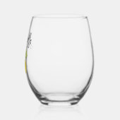 ブラシスクリプトウォーターカラーレモンリモンチェロ ステムなしワイングラス (左)