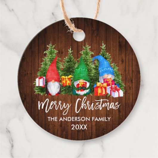 ブラシスクリプトウッドクリスマスウォーターのカラー格言 フェイバータグ (正面)