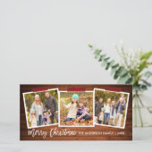 ブラシスクリプトウッドプレイドクラフトテープクリスマスワイド シーズンカード (スタンド正面)