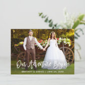 ブラシスクリプトウッド私たちの冒険が始まるカード 招待状 (スタンド正面)