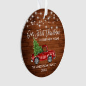 ブラシスクリプトウッド1stクリスマスホームトラックライト オーナメント (正面)