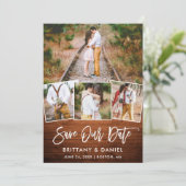 ブラシスクリプトウッド4写真救私たちの日付カード セーブザデート (スタンド正面)