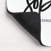 ブラシスクリプトガーリー白 マウスパッド (コーナー)