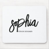 ブラシスクリプトガーリー白 マウスパッド (正面)