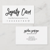 ブラシスクリプトガーリー白 ロイヤリティカード (正面/裏面)