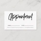 ブラシスクリプトガーリー白 予約カード (正面)