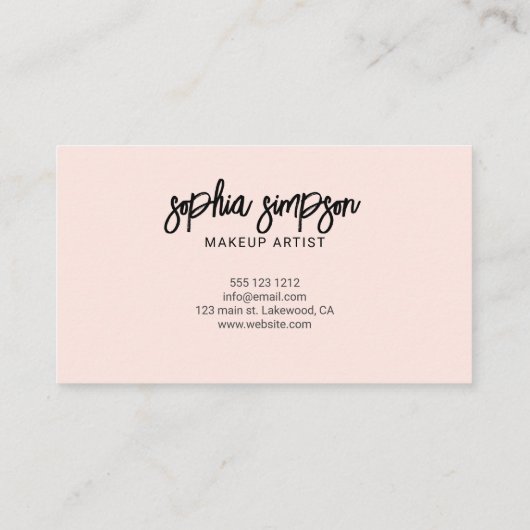 ブラシスクリプトガーリー赤面ピンクロイヤリティカード ロイヤリティカード (裏面)