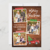 ブラシスクリプトクラフトテープウッドトラッククリスマス シーズンカード (正面)