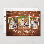 ブラシスクリプトクラフトテープウッドライトクリスマス ポストカード (正面/裏面)