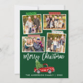 ブラシスクリプトクラフトテープクリスマスレッドトラック シーズンカード (正面)