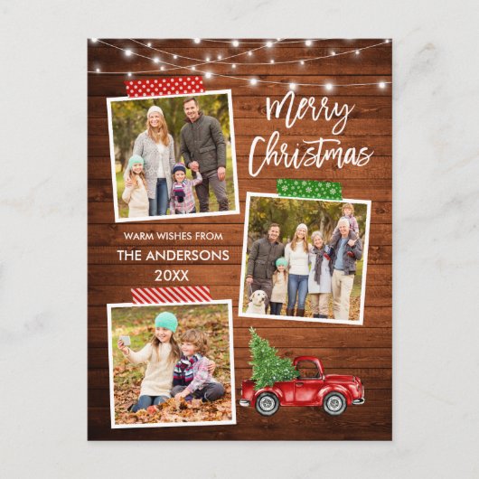 ブラシスクリプトクラフトテープトラックウッドライト ポストカード (正面)