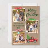 ブラシスクリプトクラフトテープトラッククリスマスクラフト シーズンカード (正面)