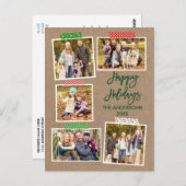 ブラシスクリプトクラフトテープメリークリスマスクラフト ポストカード (正面/裏面)