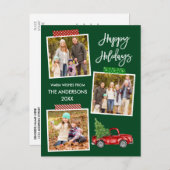 ブラシスクリプトクラフトテープヴィンテージトラック休日 ポストカード (正面/裏面)