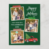 ブラシスクリプトクラフトテープヴィンテージトラック休日 ポストカード (正面)