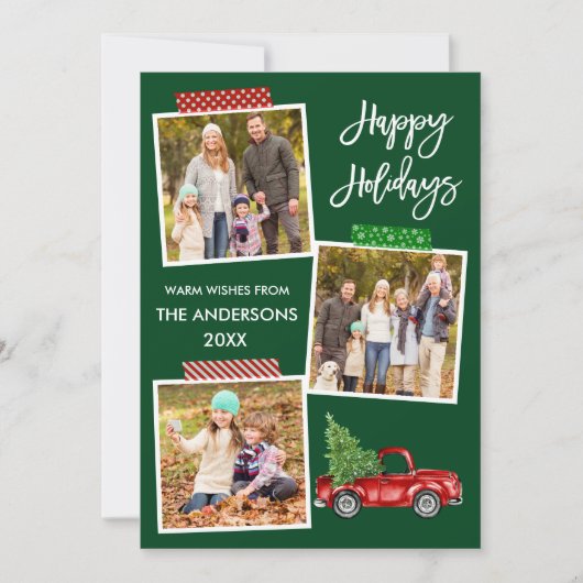 ブラシスクリプトクラフトテープヴィンテージレッドトラック シーズンカード (正面)