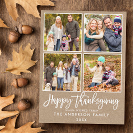 ブラシスクリプトクラフトファミリー4 Photo Thanksgiving ポストカード