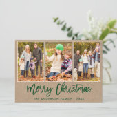 ブラシスクリプトクラフト3フォトクリスマス シーズンカード (スタンド正面)