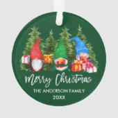 ブラシスクリプトクリスマスウォーターのカラー格言ツリー オーナメント (裏面)