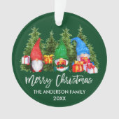 ブラシスクリプトクリスマスウォーターのカラー格言ツリー オーナメント (正面)