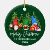 ブラシスクリプトクリスマスウォーターのカラー格言ツリー セラミックオーナメント (裏面)