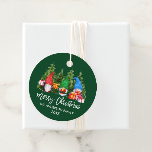 ブラシスクリプトクリスマスウォーターのカラー格言ツリー フェイバータグ (インサイチュ)