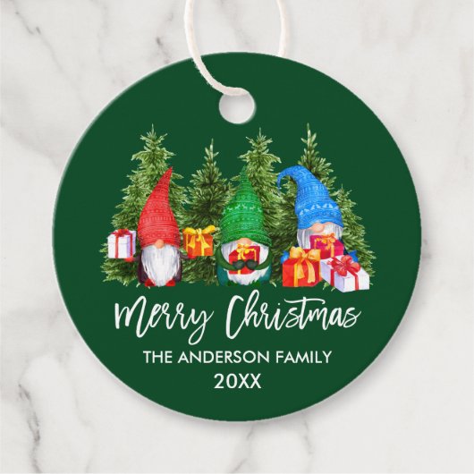 ブラシスクリプトクリスマスウォーターのカラー格言ツリー フェイバータグ (正面)