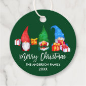 ブラシスクリプトクリスマスウォーターのカラー格言緑 フェイバータグ (正面)