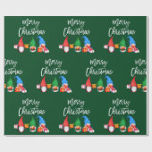 ブラシスクリプトクリスマスウォーターのカラー格言緑 ラッピングペーパー (フラット)