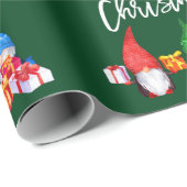 ブラシスクリプトクリスマスウォーターのカラー格言緑 ラッピングペーパー (ロールコーナー)