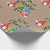 ブラシスクリプトクリスマスウォーター色格言Kraft ラッピングペーパー (角)