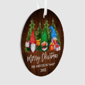 ブラシスクリプトクリスマスウッドウォーターカラー格言 オーナメント (正面)