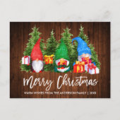 ブラシスクリプトクリスマスウッドウォーターカラー格言 ポストカード (正面)