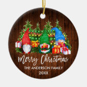 ブラシスクリプトクリスマスウッドライト格言 セラミックオーナメント (正面)