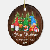 ブラシスクリプトクリスマスウッドライト格言 セラミックオーナメント (左)