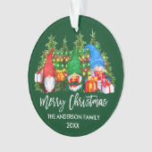 ブラシスクリプトクリスマスライトウォーターカラー格言 オーナメント (正面)