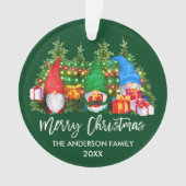 ブラシスクリプトクリスマスライトウォーターカラー格言 オーナメント (正面)