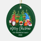 ブラシスクリプトクリスマスライトウォーターカラー格言 セラミックオーナメント (左)